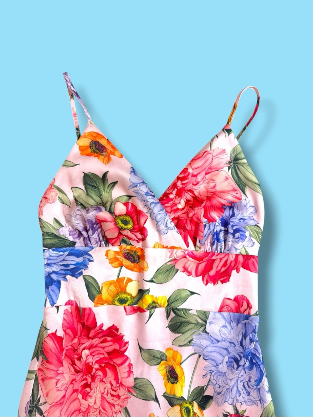 ✨Express✨ Satin Floral Garden Party Midi Dress.